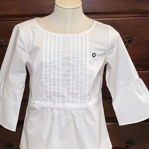 Blouse Chase apparel. Crisp white, summery.